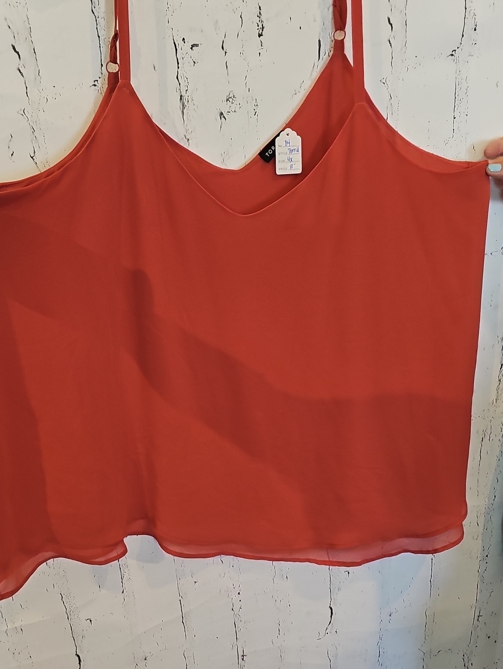 Red Spaghetti Strap Cami Top 84